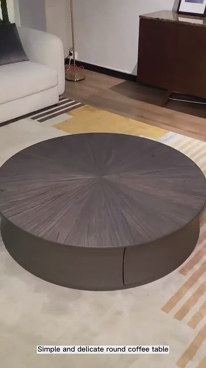 Luxury Black Round Fiberglass Coffee Table