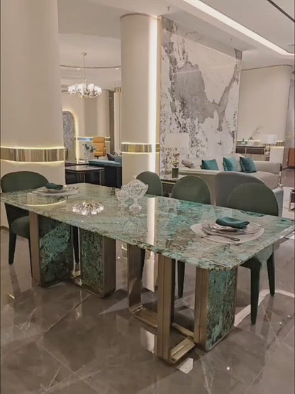 New Luxury Marble Rectangular Dining Table